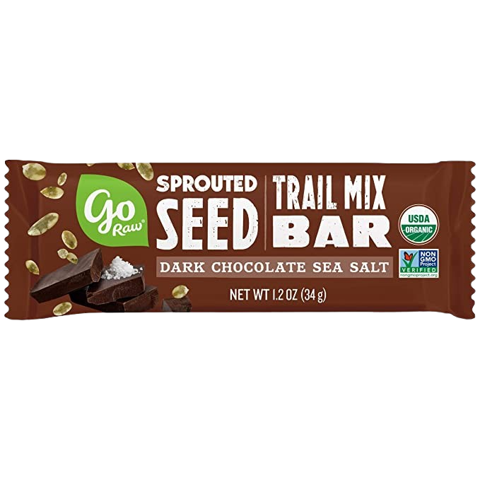 Organic Dark Chocolate & Sea Salt Trail Mix Bar (12 Pack Case)