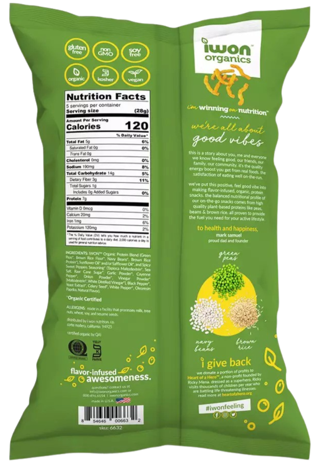 Organic Spicy Sweet Pepper Protein Stix