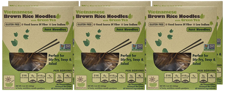 Vietnamese Brown Rice Noodles With Green Tea