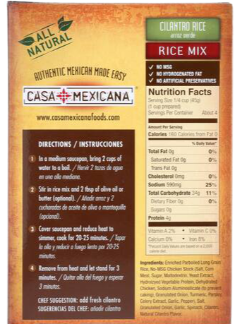 Cilantro Rice Mix