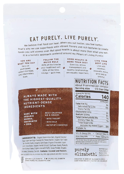 Chocolate Peanut Butter Ancient Grain Granola