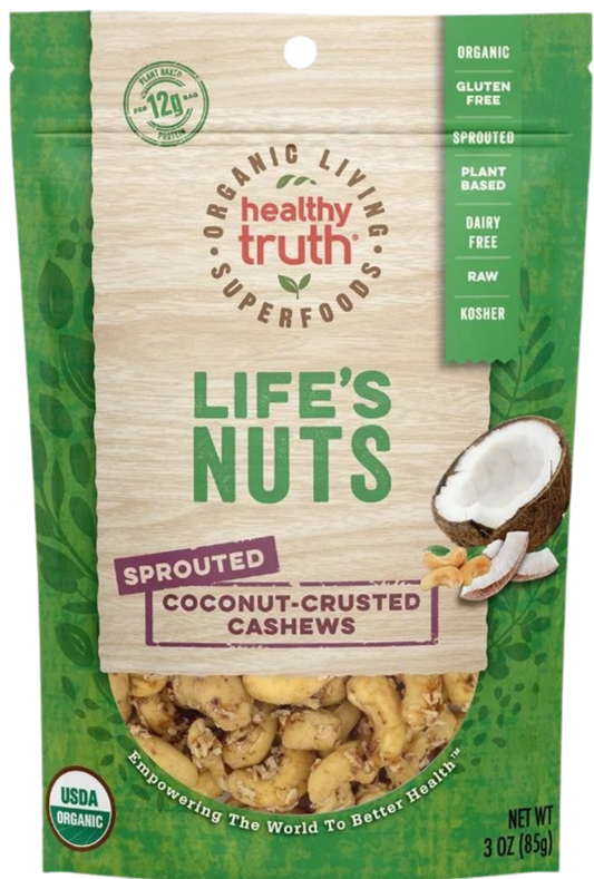Sprouted Coconut Crusted Cashews