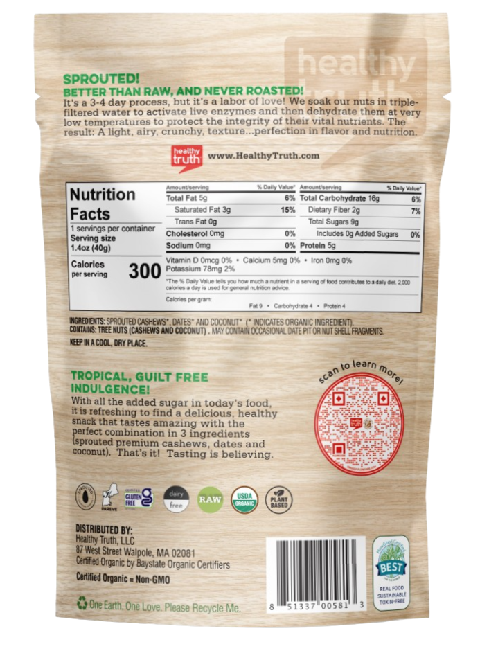 Sprouted Coconut Crusted Cashews