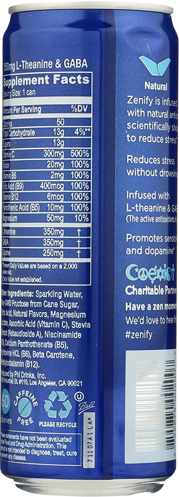 Zenify All Natural Sparkling Calming Stress Relief Beverage – Martie