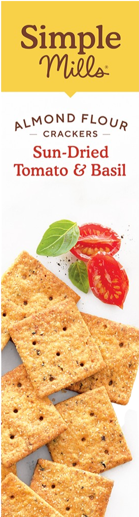 Sun-Dried Tomato & Basil Almond Flour Crackers