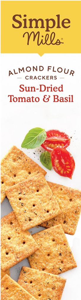 Sundried Tomato & Basil Almond Flour Crackers