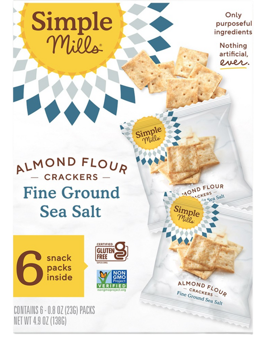 Sea Salt Almond Flour Crackers (6 Pack)