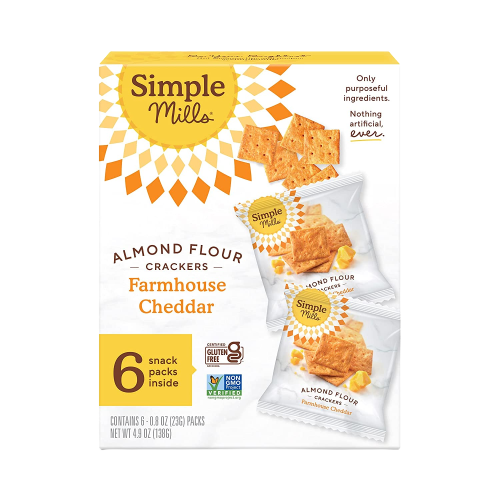 Farmhouse Cheddar Almond Flour Cracker Snack (6 Packs)