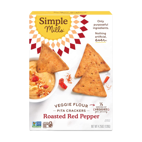 Roasted Red Pepper Veggie Pita Cracker