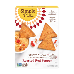 Roasted Red Pepper Veggie Pita Cracker