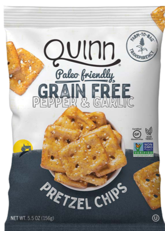 Pepper & Garlic Pretzel Chips, Grain Free