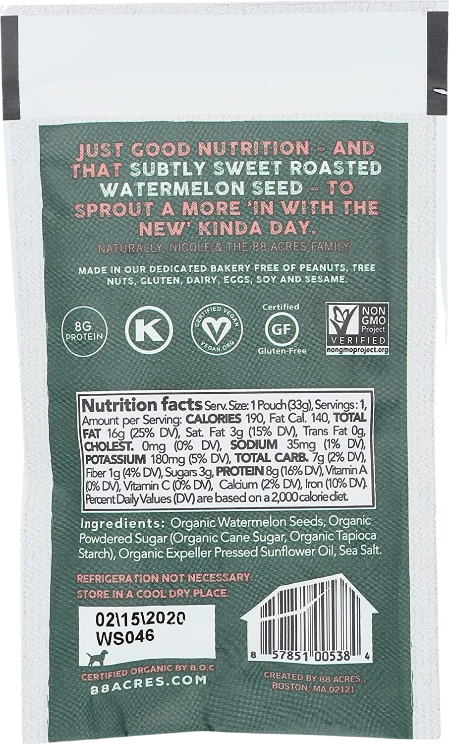 Organic Roasted Watermelon Seed Butter (10 Pack)