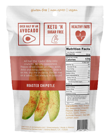 Dried Roasted Chipotle Avocado Slices