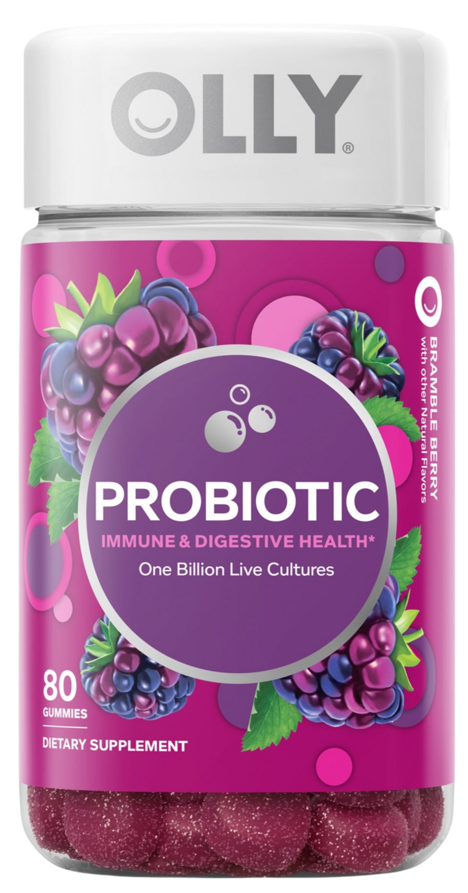 Berry Probiotic Immune & Digestive Health Gummies 80 Ct