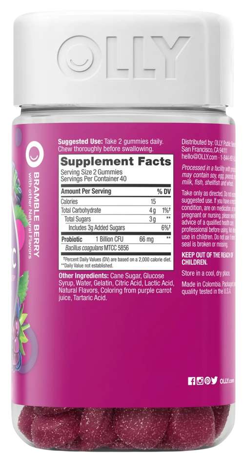 Berry Probiotic Immune & Digestive Health Gummies 80 Ct