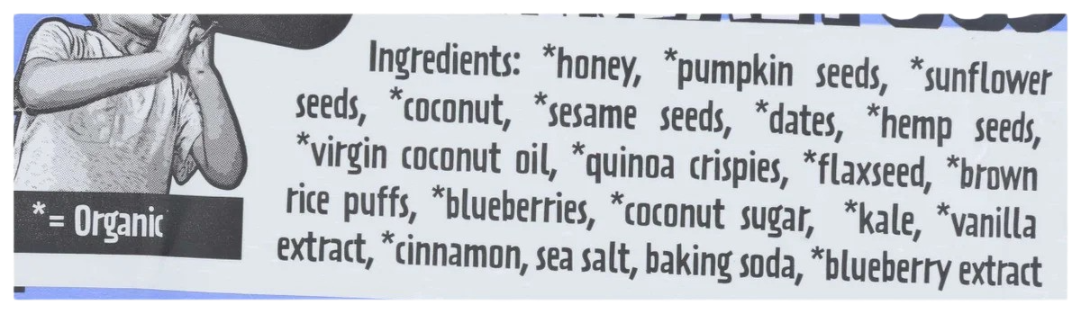 Organic Blueberry Vanilla Kale Superfood Bar (12 Pack)