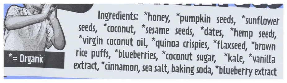 Organic Blueberry Vanilla Kale Superfood Bar (12 Pack)