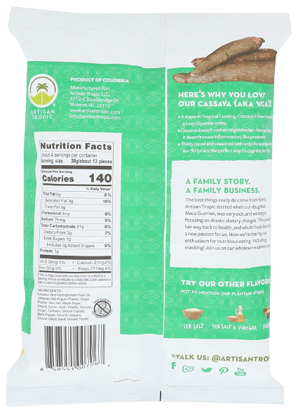 Cassava Root Jalapeno Chips