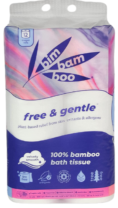 Bamboo Toilet Paper 12 Mega Rolls