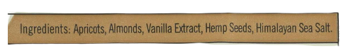 Bar Almond Apricot Vanilla