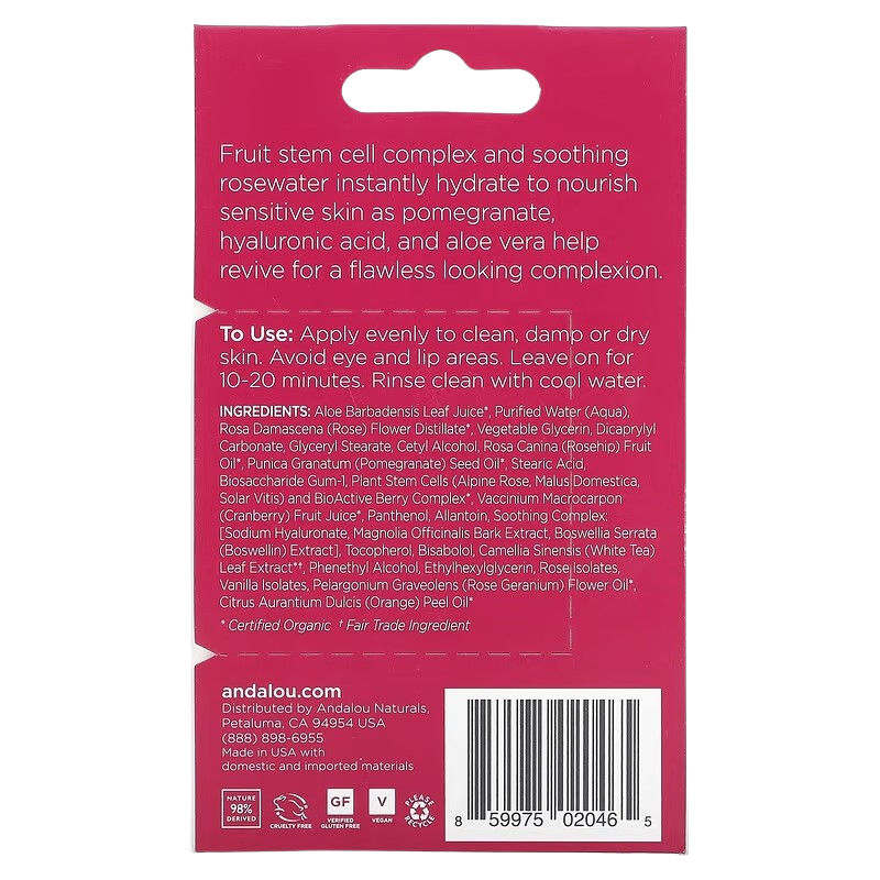 Rosewater Instant Soothing Face Mask