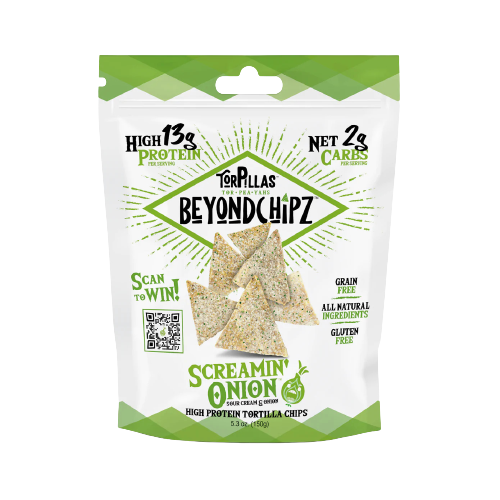 High Protein Screamin' Onion Tortilla Chips
