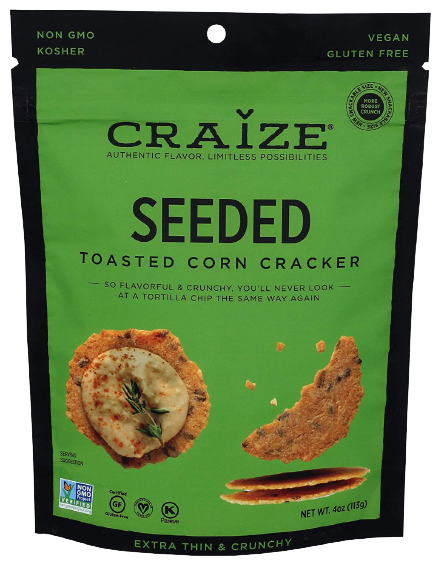 Seeded Toasted Corn Crackers