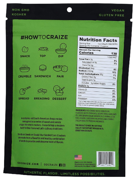 Seeded Toasted Corn Crackers