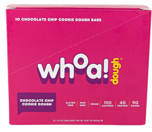 Whoa Dough | Chocolate Chip Cookie Dough, 10 Bars