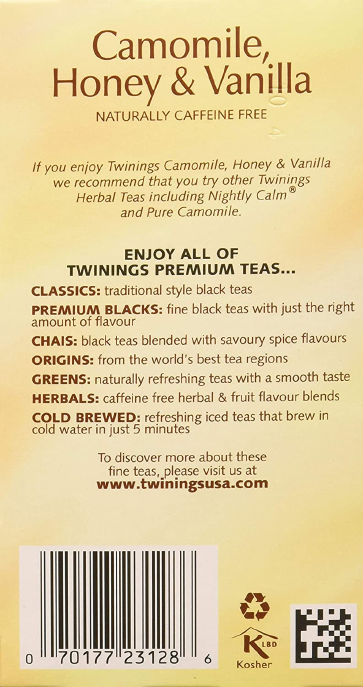 Honey & Vanilla Camomiletea