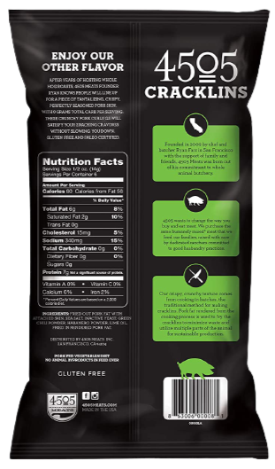 Spicy Green Chili And Lime Cracklins Pork Rinds