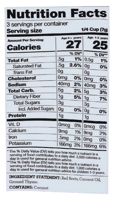 Beets & Thyme Freeze Dried Toddler Snack