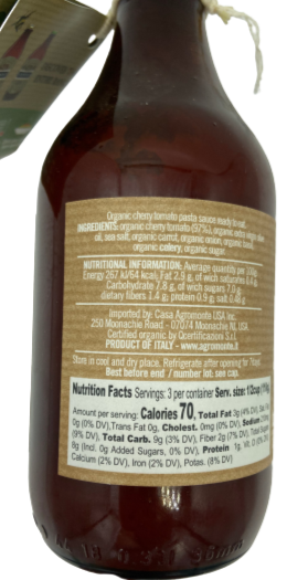 Organic Cherry Tomato Sauce