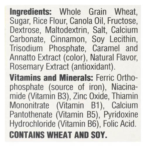 Toasted Cinnamon Squares Cereal