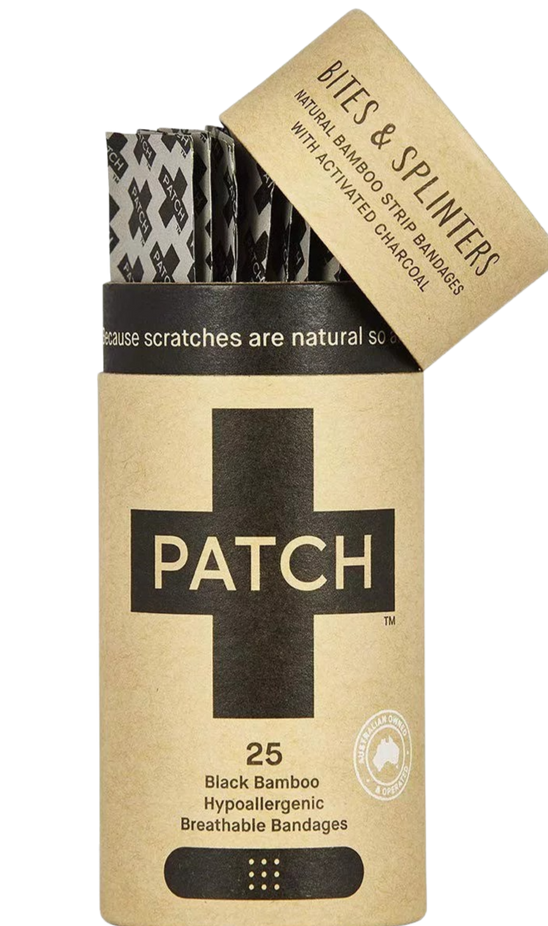 Natural Activated Charcoal Bamboo Strip Bandages 25 PC