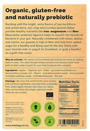 Raw Sea Buckthorn Granola