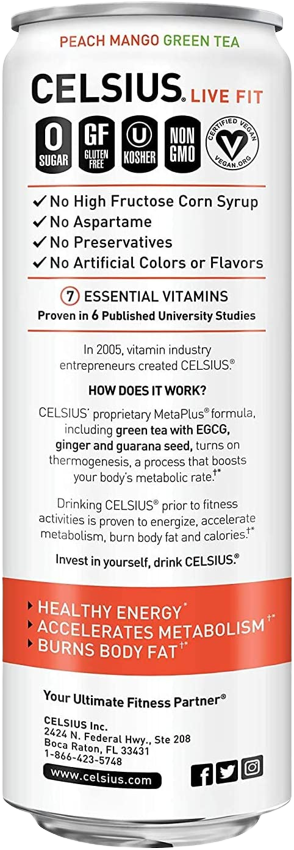 Peach Mango Green Tea Energy Drink