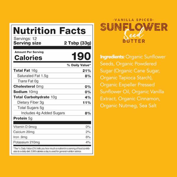 Vanilla Spiced Sunflower Seed Butter