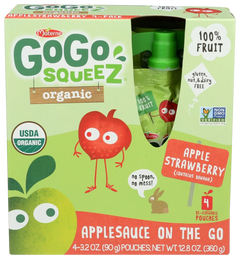 Organic Applesauce Strawberry (4 Pack)