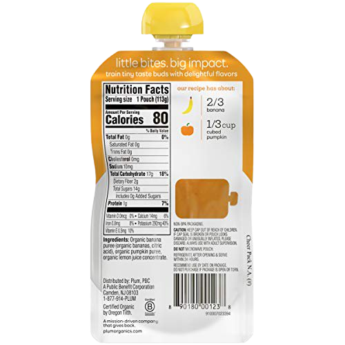 Organic Pumpkin Banana Baby Puree (6 Pack)