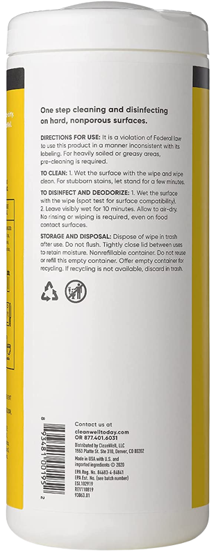 Cleanwell Disinfecting Wipes