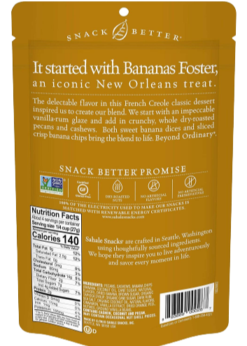 Banana Rum Pecans Snack Mix