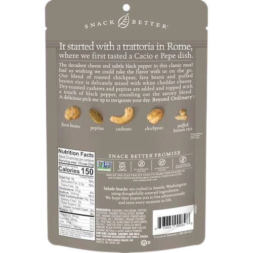 White Cheddar & Black Pepper Bean + Nut Snack Mix