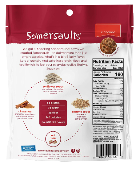 Cinnamon Sunflower Seed Crunchy Bites