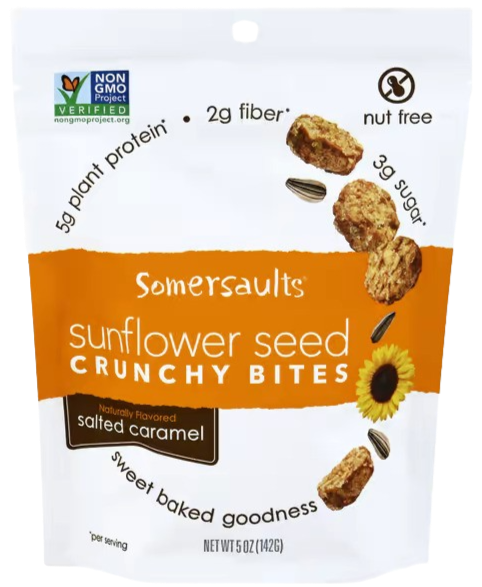 Salted Carmel Sunflower Seed Crunchy Bites