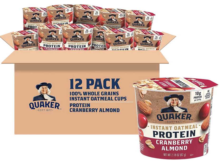 Instant Oatmeal Protein - Cranberry Almond (12 Pack)
