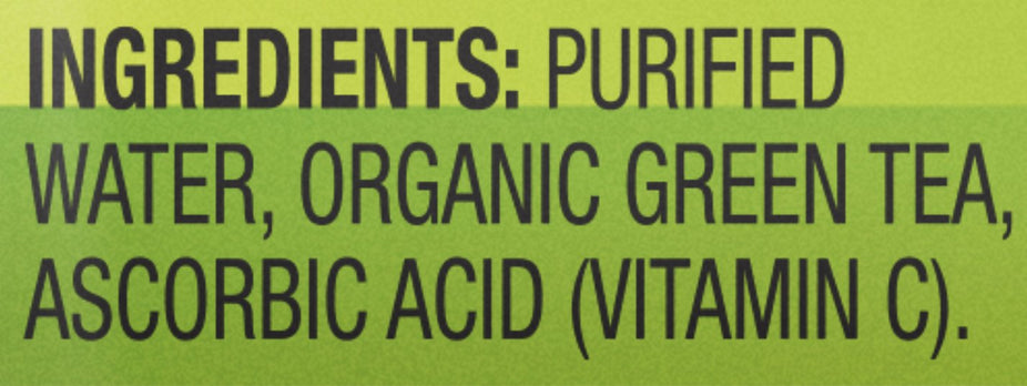 Organic Unsweetened Pure Green Tea