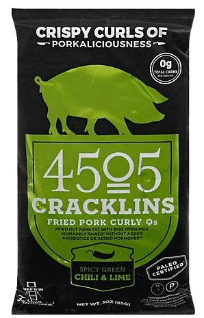 Spicy Green Chili And Lime Cracklins Pork Rinds