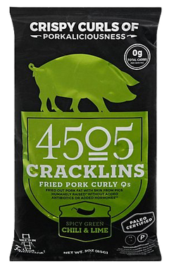 Spicy Green Chili And Lime Cracklins Pork Rinds