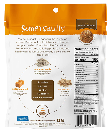 Salted Carmel Sunflower Seed Crunchy Bites